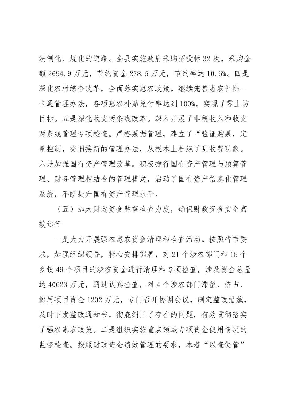 县财政局长在全县反腐倡廉工作大会上的汇报_第5页