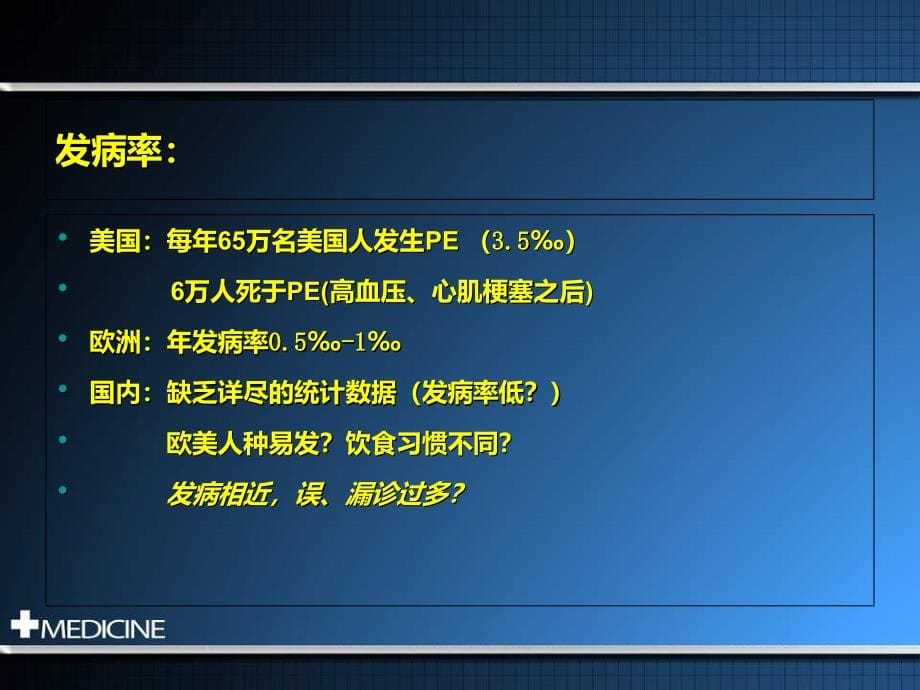 肺栓塞的处理及预防教学内容_第5页