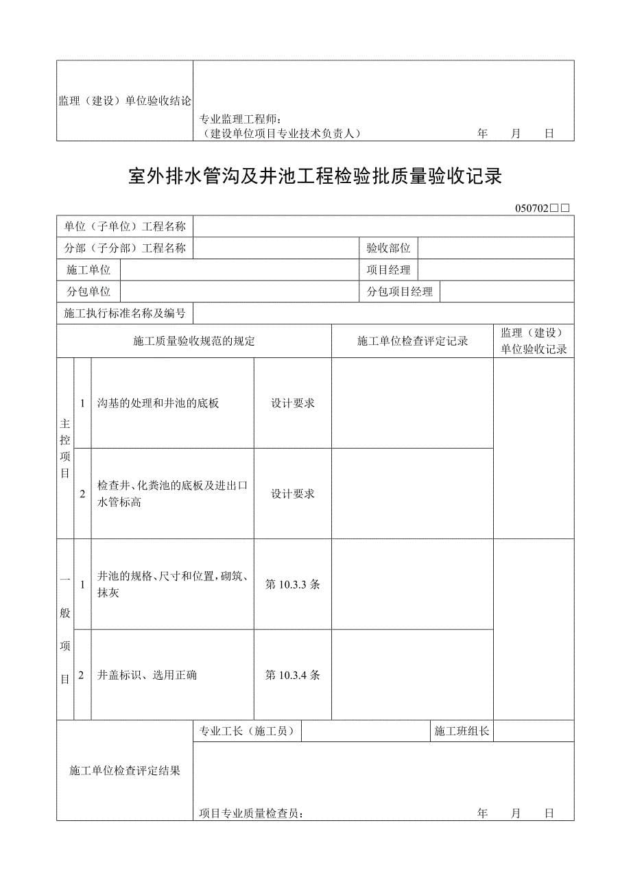 《精编》水管道安装工程检验质量验收记录_第5页