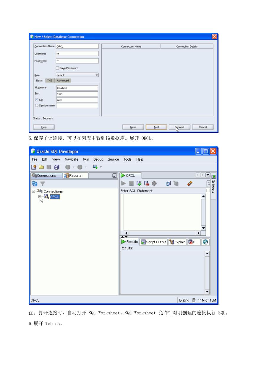 Oracle SQL Developer 使用简要说明_第3页