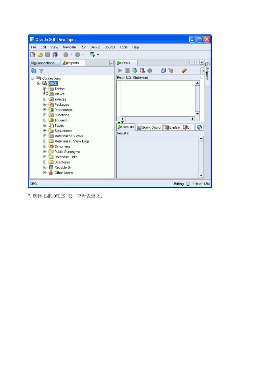 Oracle SQL Developer 使用简要说明_第4页