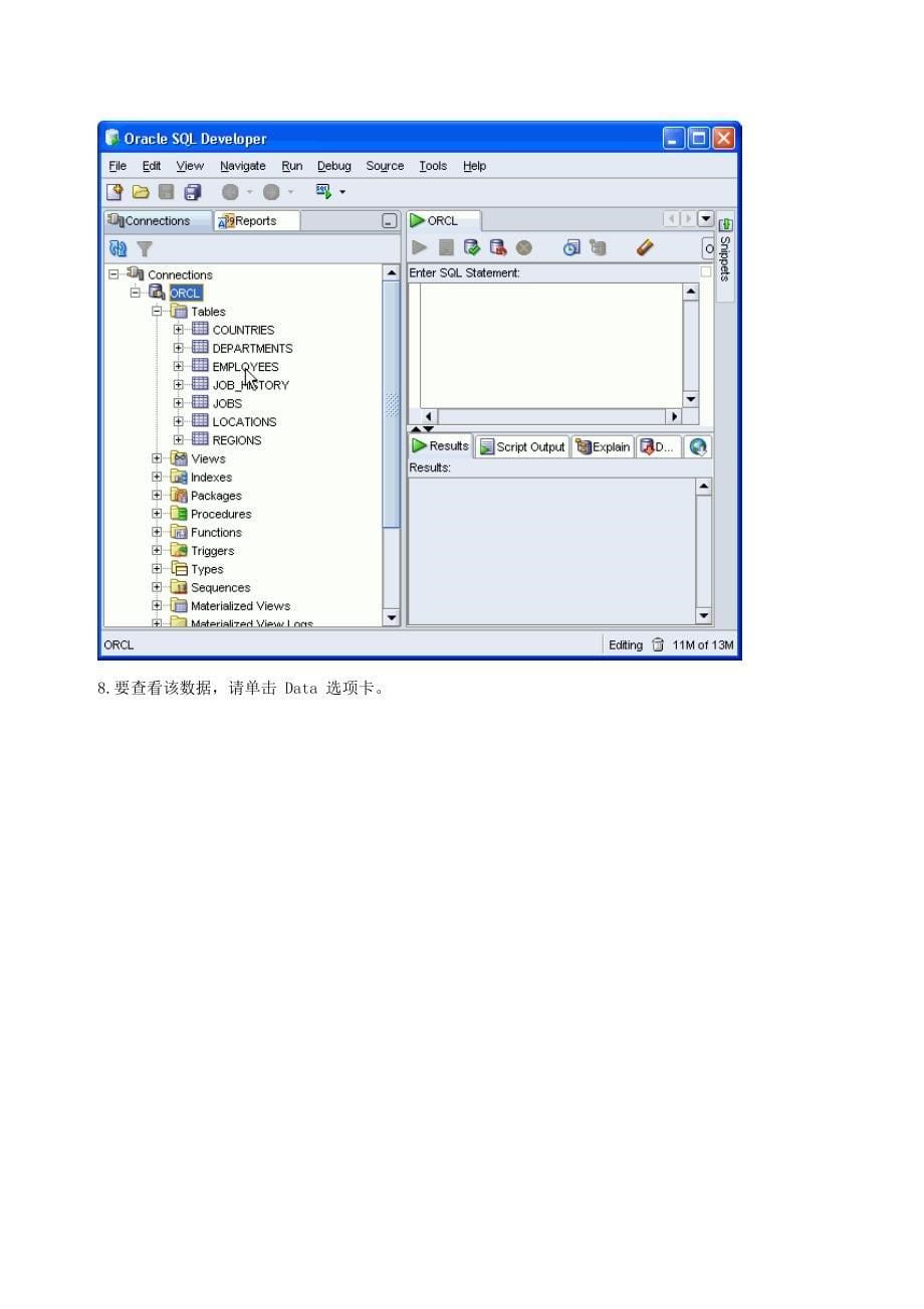 Oracle SQL Developer 使用简要说明_第5页