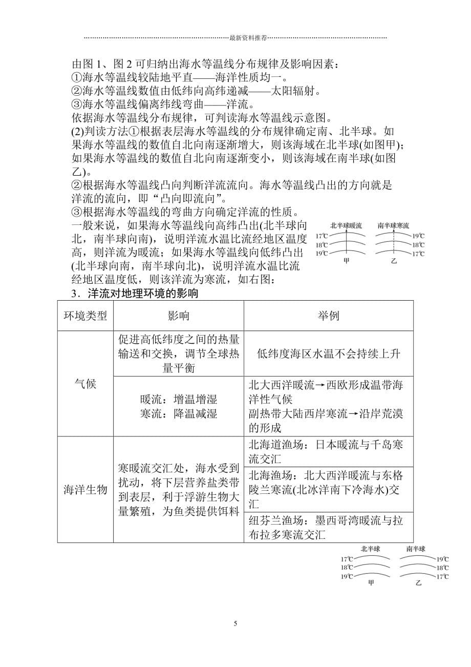 洋流及洋流的分布规律和影响精编版_第5页