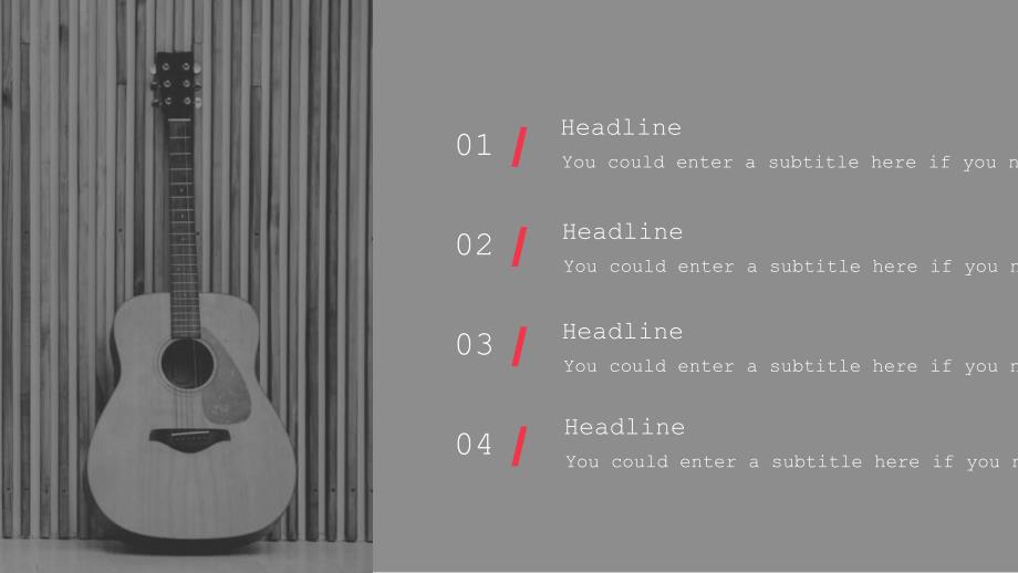 音乐宣传通用吉他元素PPT模板_第2页