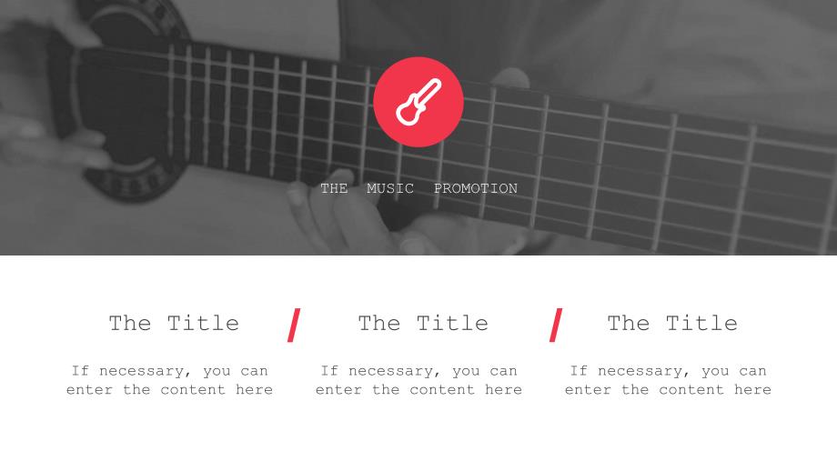 音乐宣传通用吉他元素PPT模板_第4页
