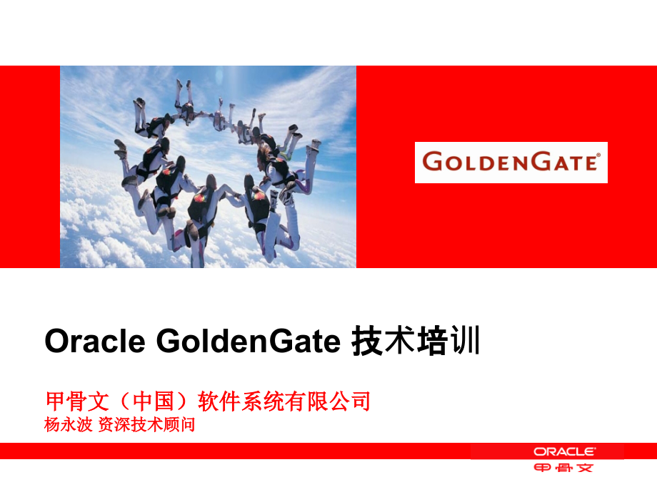 《精编》Oracle GoldenGate 技术培训_第1页