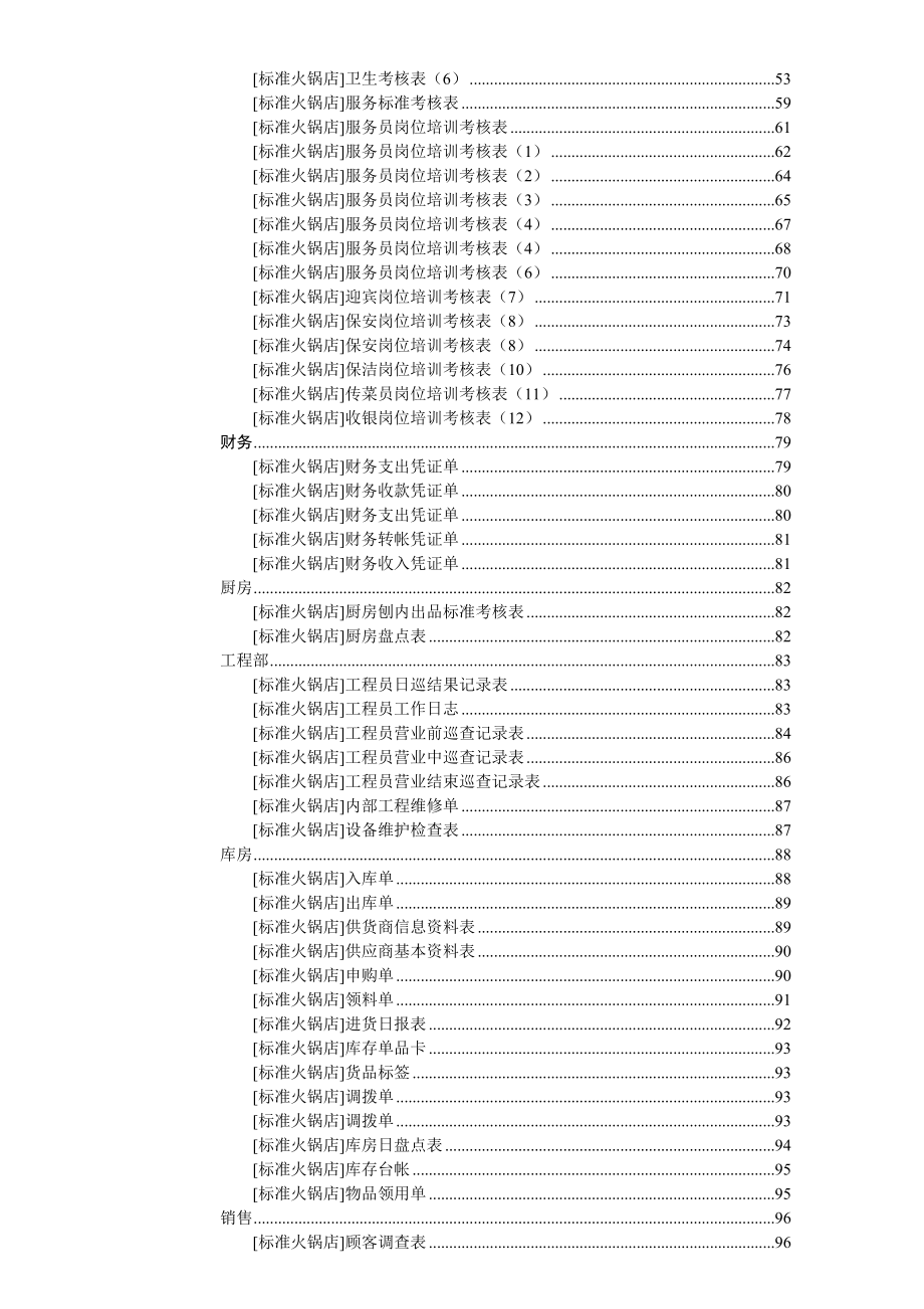 《精编》标准火锅店常用表格_第4页