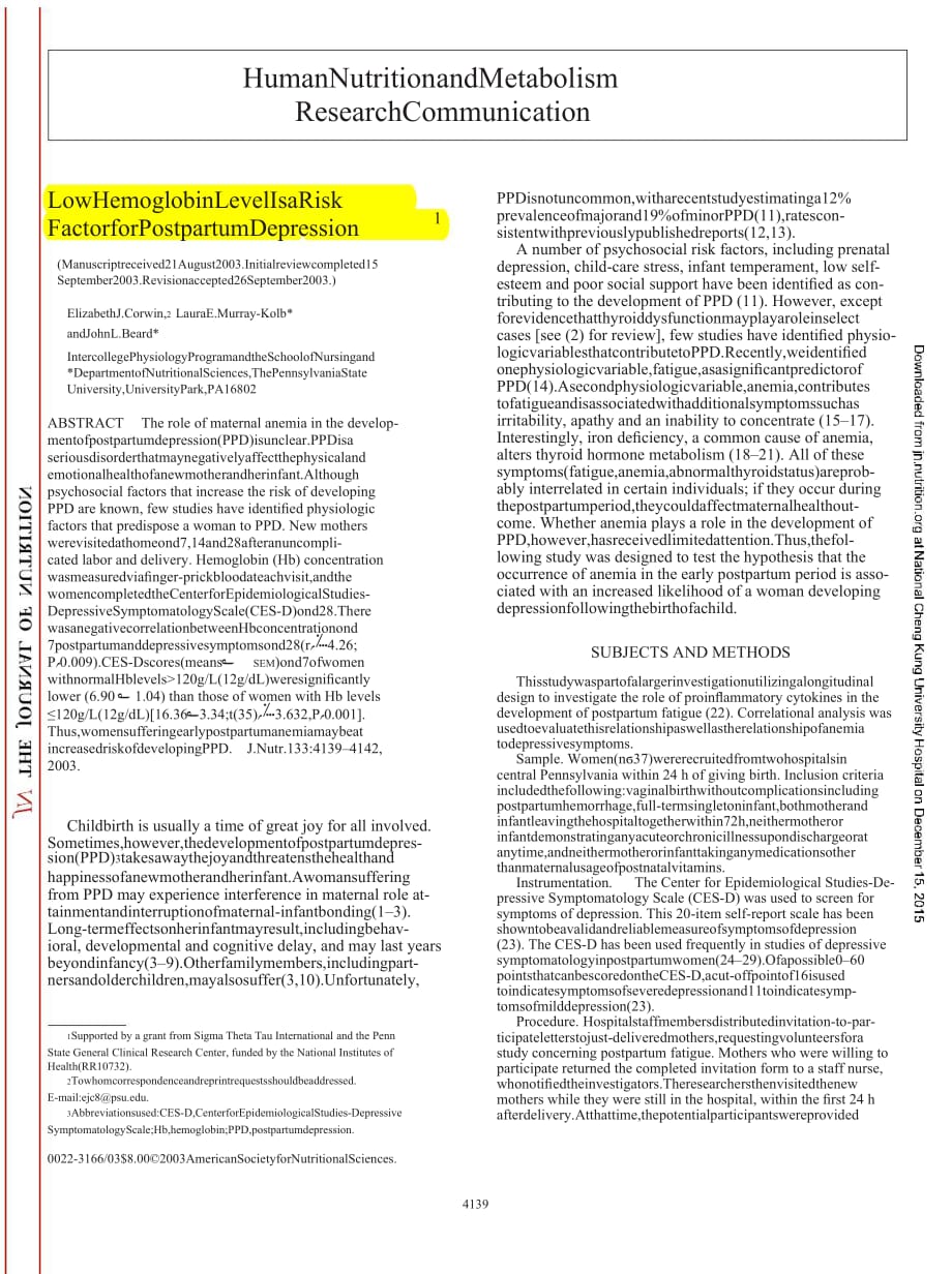 临床专科知识讲解习题考试题tritionandMetabolismResearchCommunication_第1页
