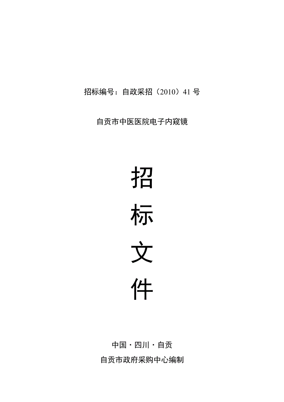 《精编》某医院电子内窥镜招标文件_第1页