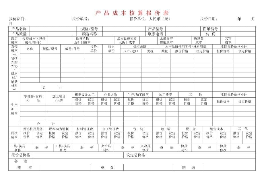 《精编》APQP表格汇编_第5页