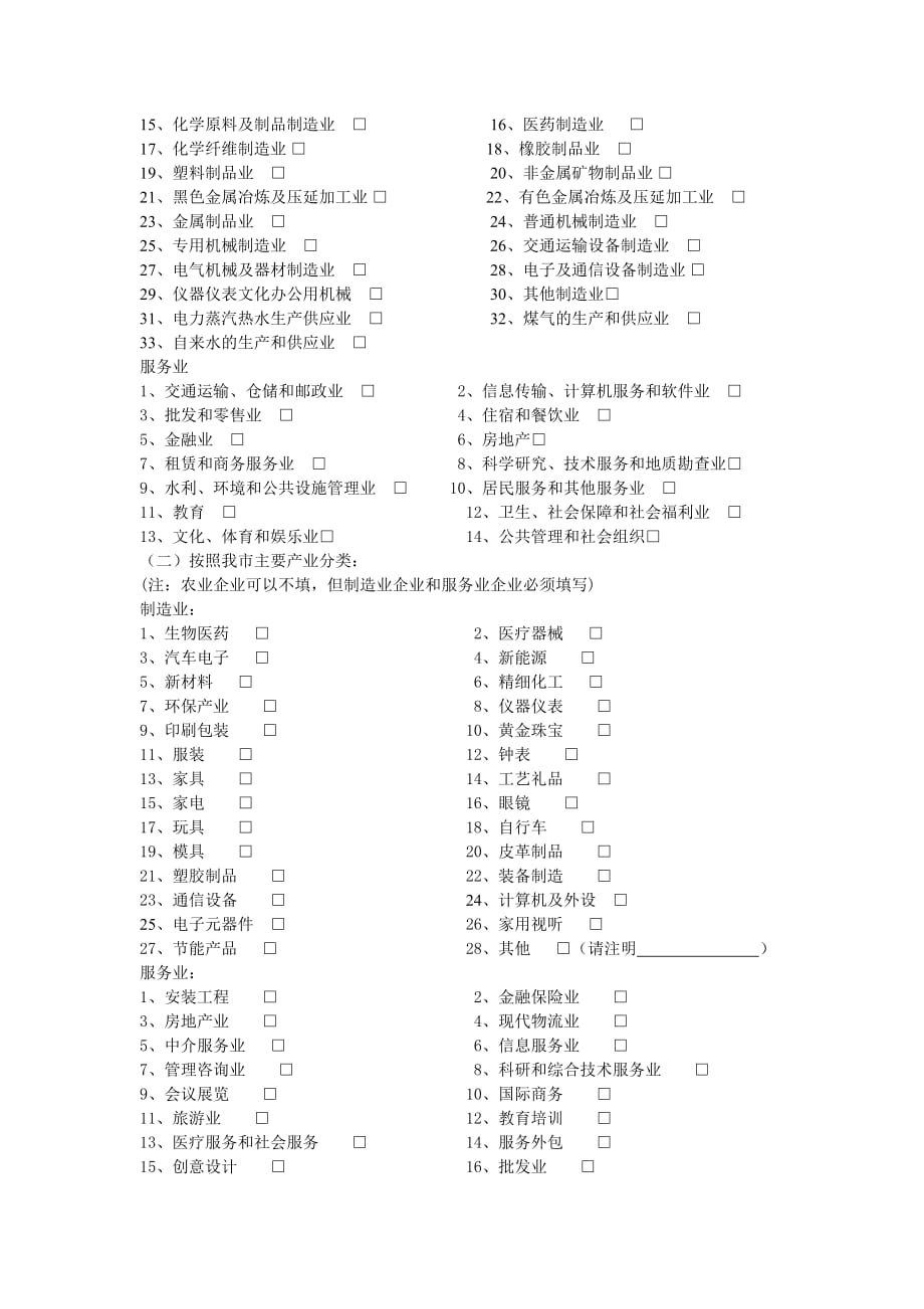 《精编》深圳产业发展现状调查表汇编_第3页