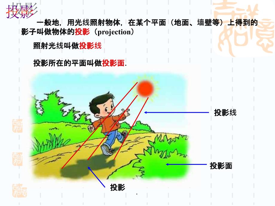新人教版九年级下册29.1投影ppt课件_第4页