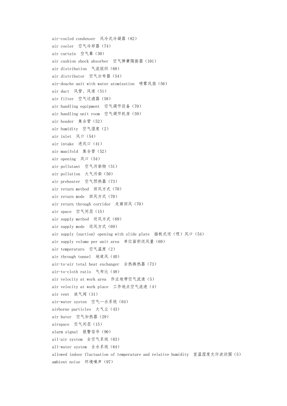 暖通术语中英文对照表_第2页