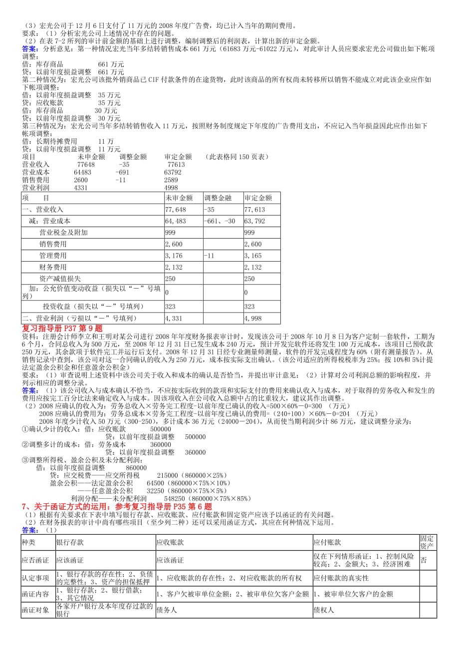 《精编》审计单项案例分析题_第3页