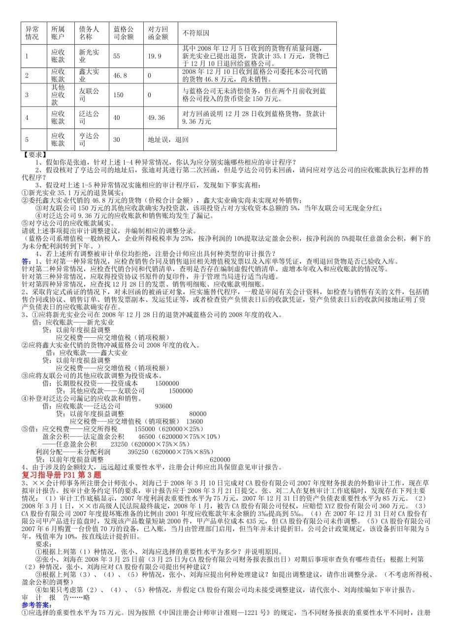 《精编》审计单项案例分析题_第5页