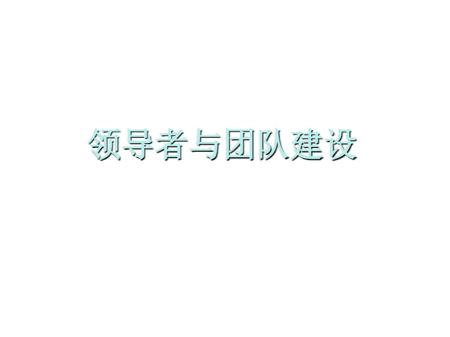 《精编》领导者与团队建设综述_第1页