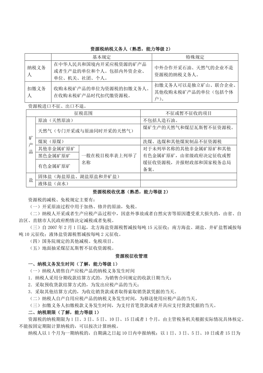 《精编》资源税、车辆购置税与车船税法综述_第1页