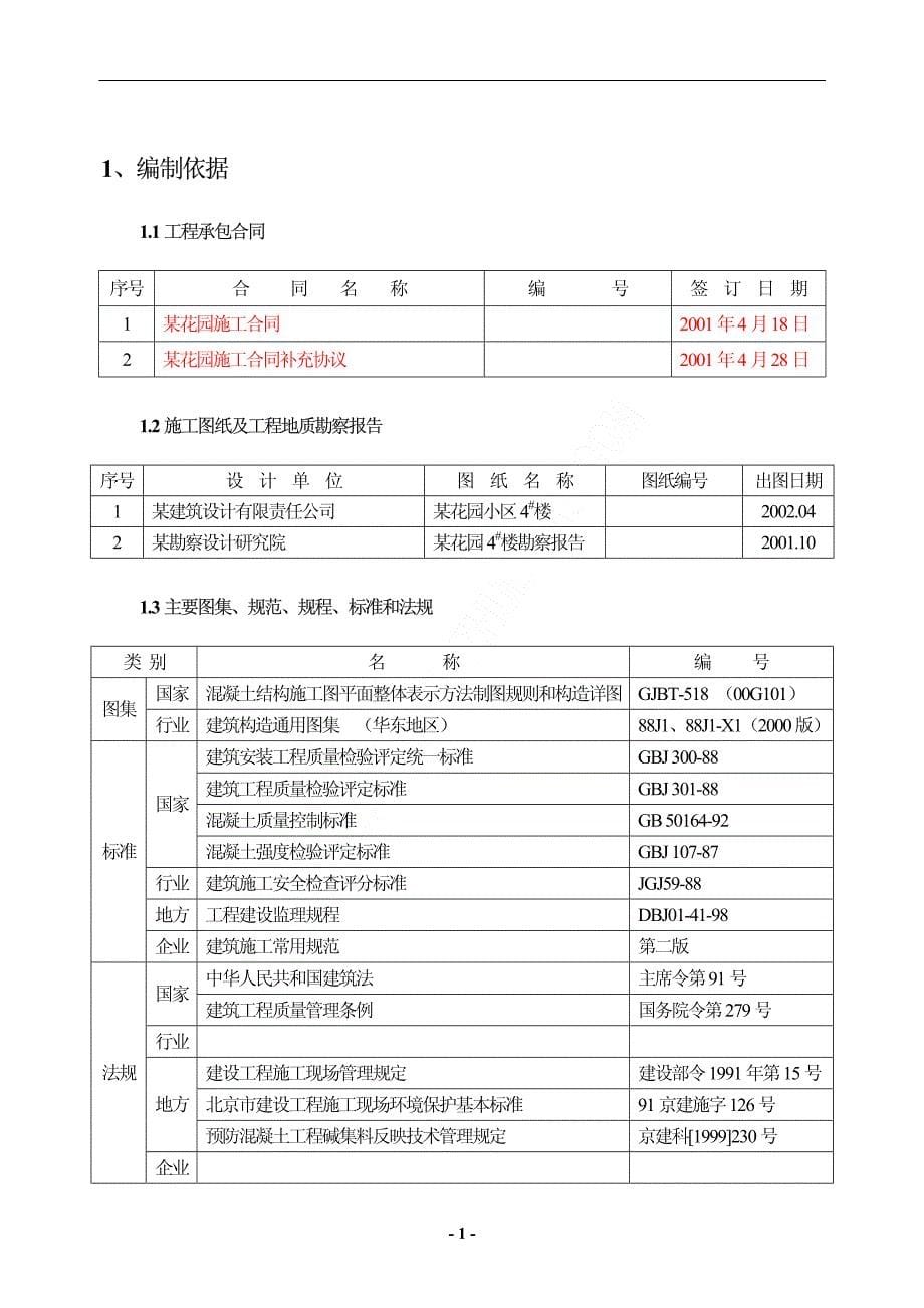 某花园小区长城杯施工组织设计_第5页