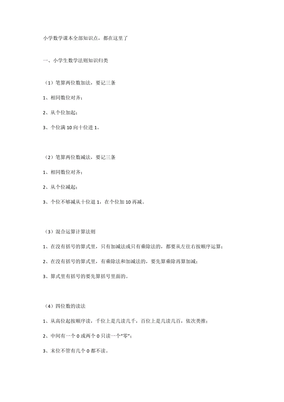 小学数学课本全部知识点都在这-WPS Office_第1页