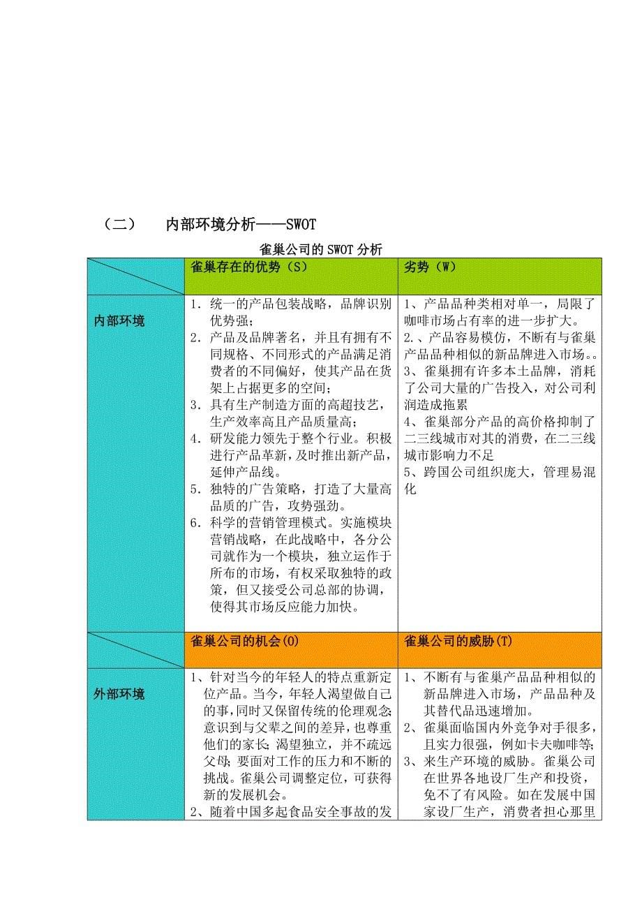 《精编》雀巢公司营销综合分析_第5页