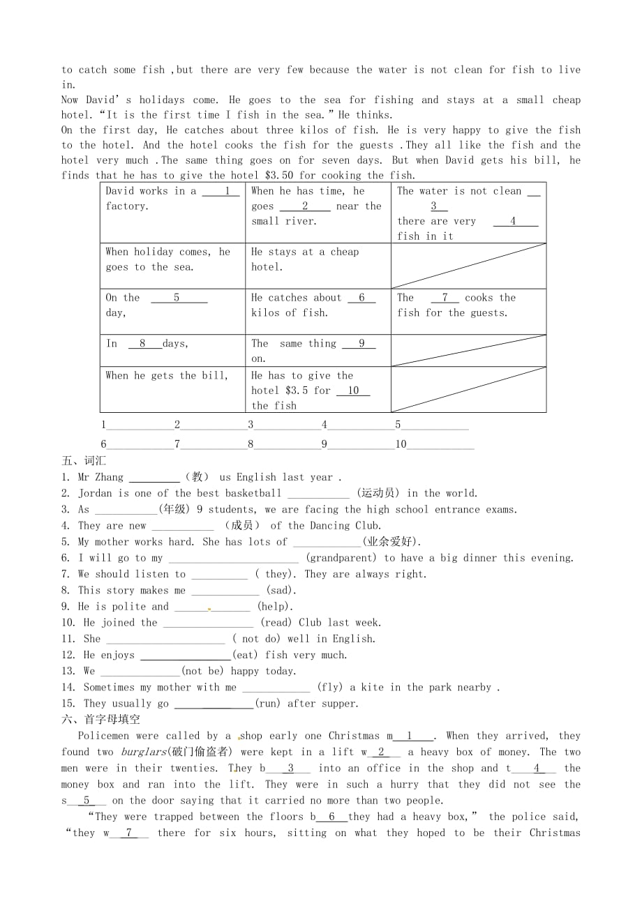 江苏省盐城市大丰市万盈第二中学九年级英语下学期培优作业14（无答案）（新版）牛津版（通用）_第4页