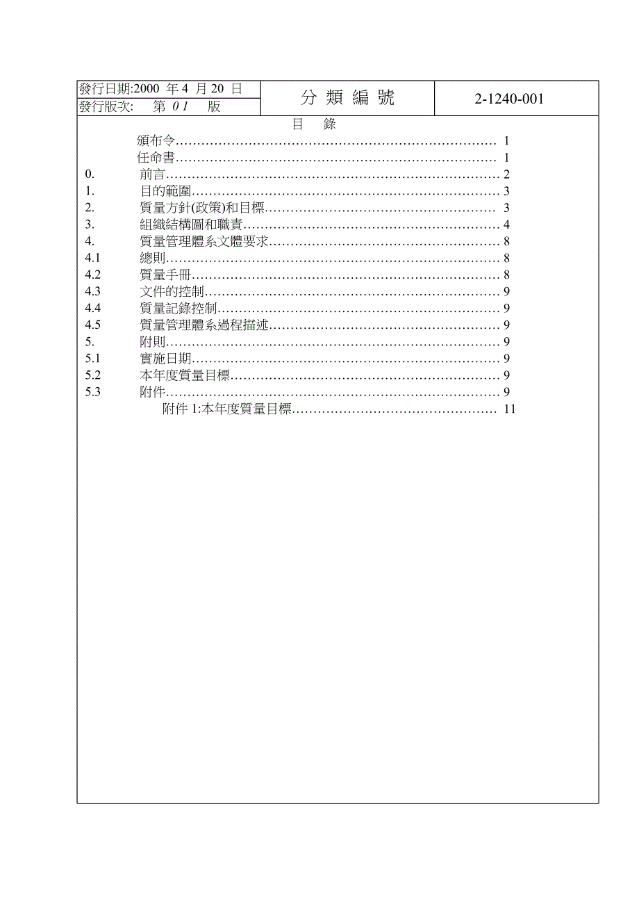 2020塑胶厂质量手册_第1页