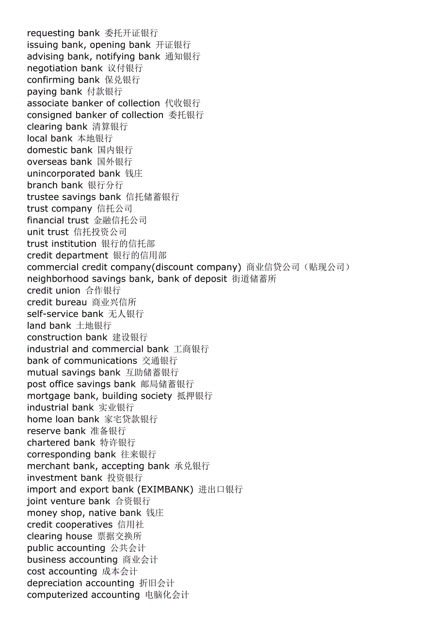 《精编》银行英语专用词汇概述_第2页