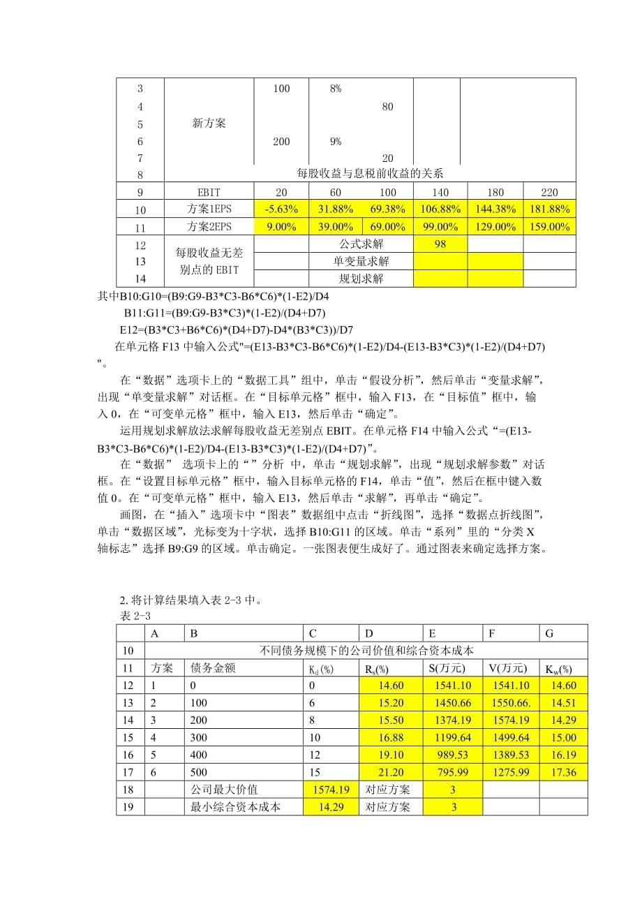 《精编》资本成本与资本结构实验_第5页