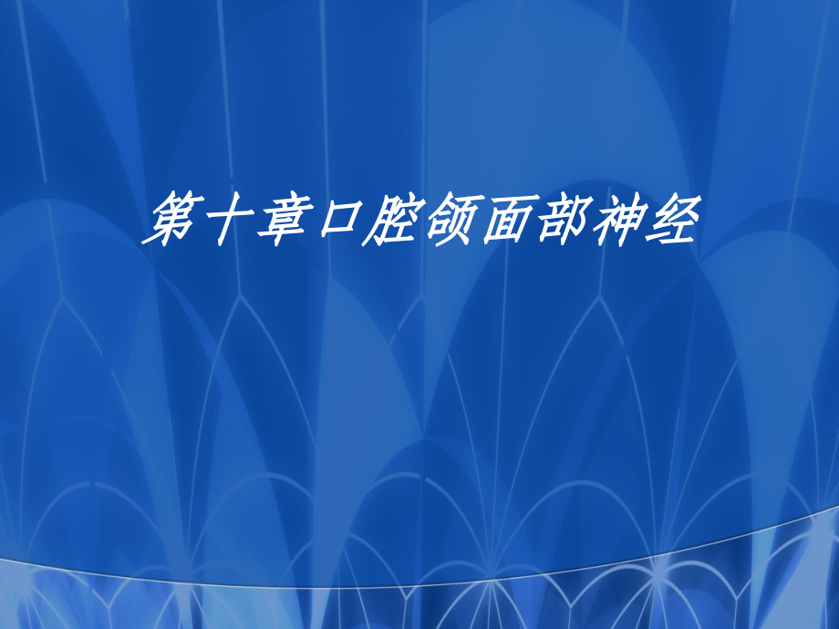 第十章口腔颌面部神经PPT课件_第1页