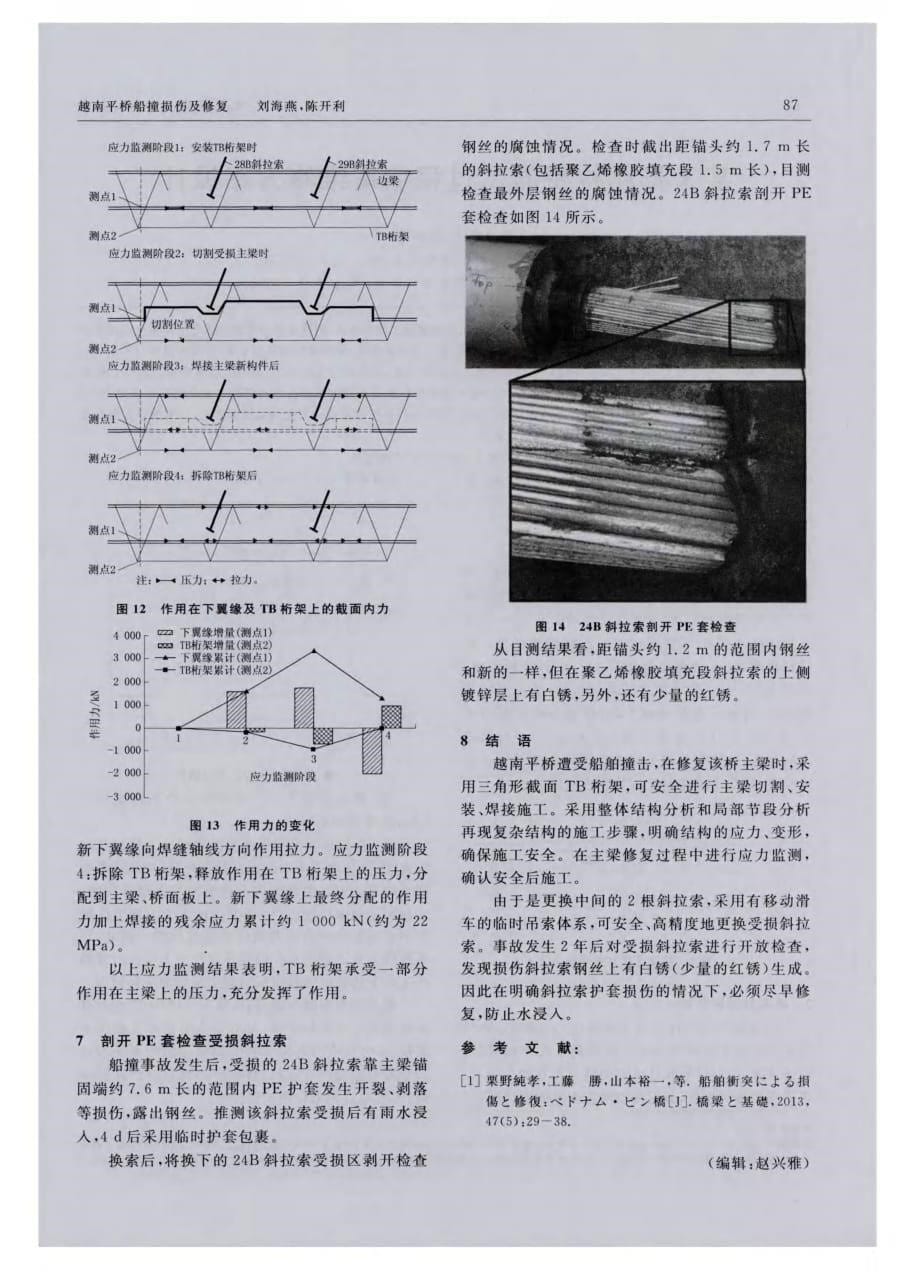 探究越南平桥船撞损伤及修复[世界桥梁]_第5页