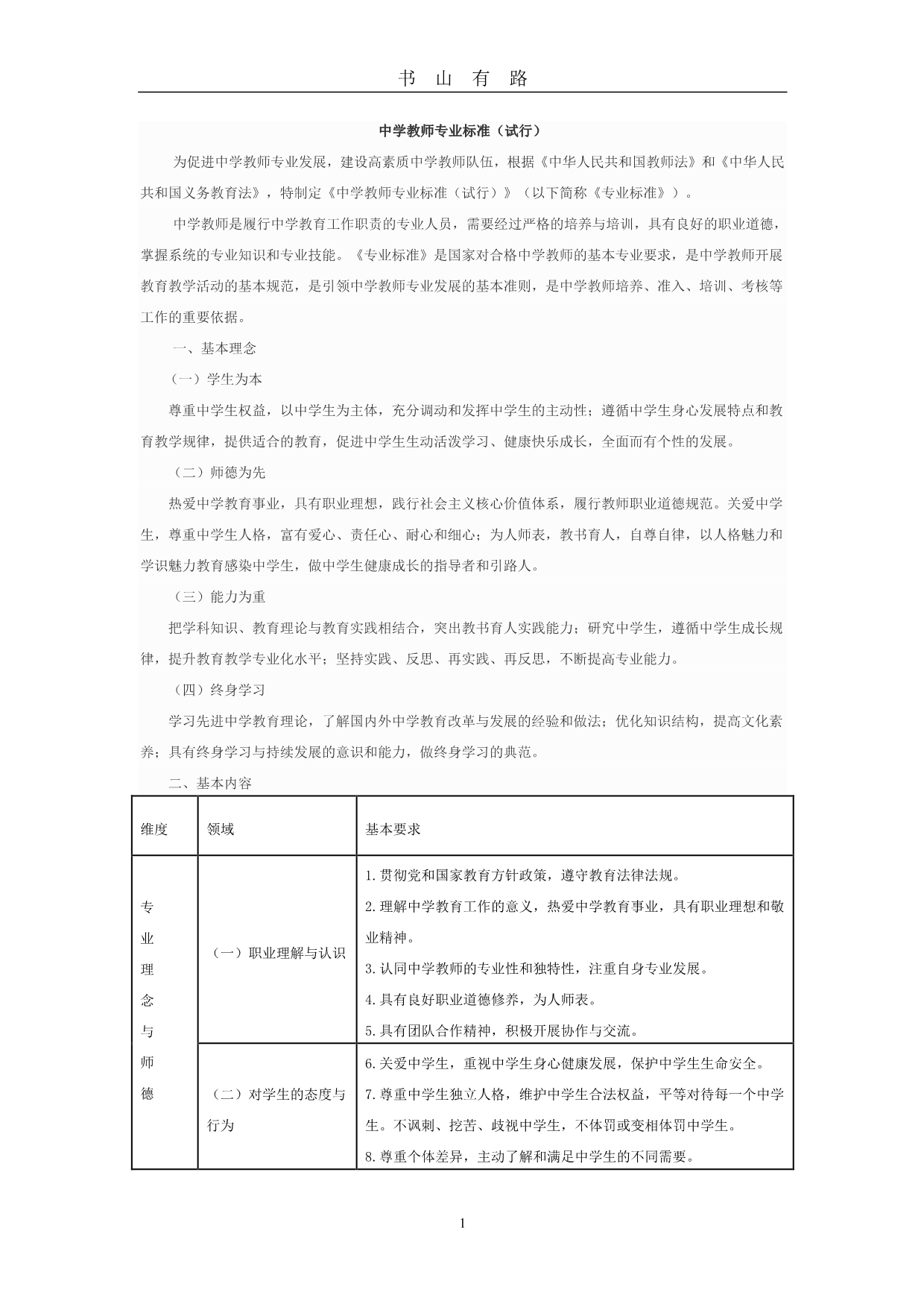 中小学教师专业标准PDF.pdf_第1页