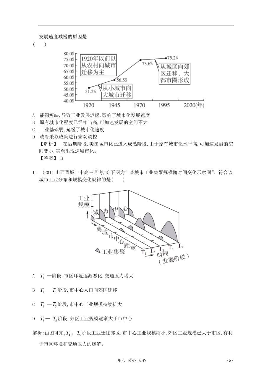 2013高考地理复习赢在高考系列 8.2城市化及其对地理环境的影响.doc_第5页