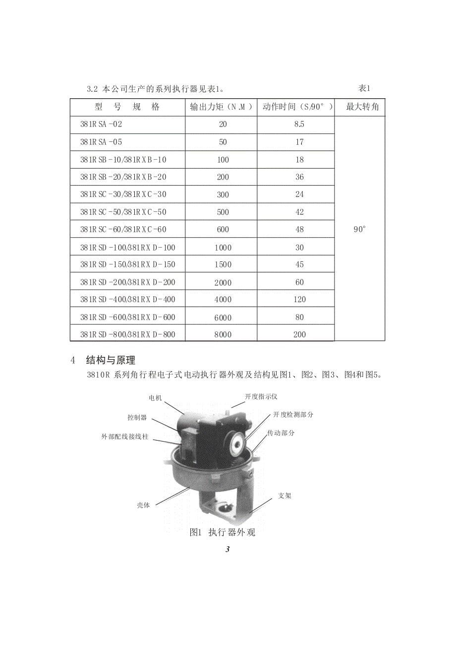 角行程电子式电动执行器_第5页