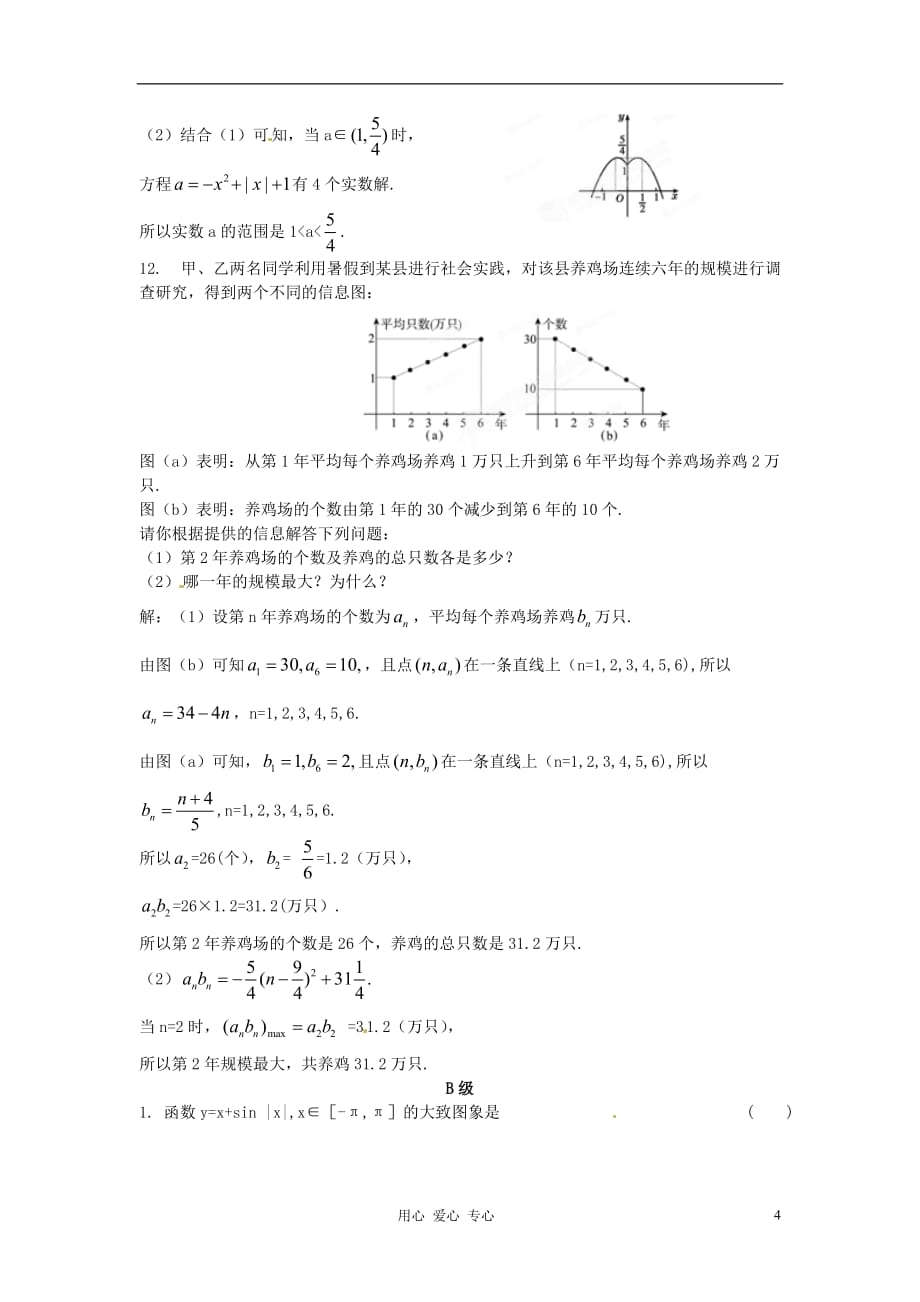 【立体设计】2012届高考数学 第2章 第7节 函数的图象限时作业（福建版）.doc_第4页