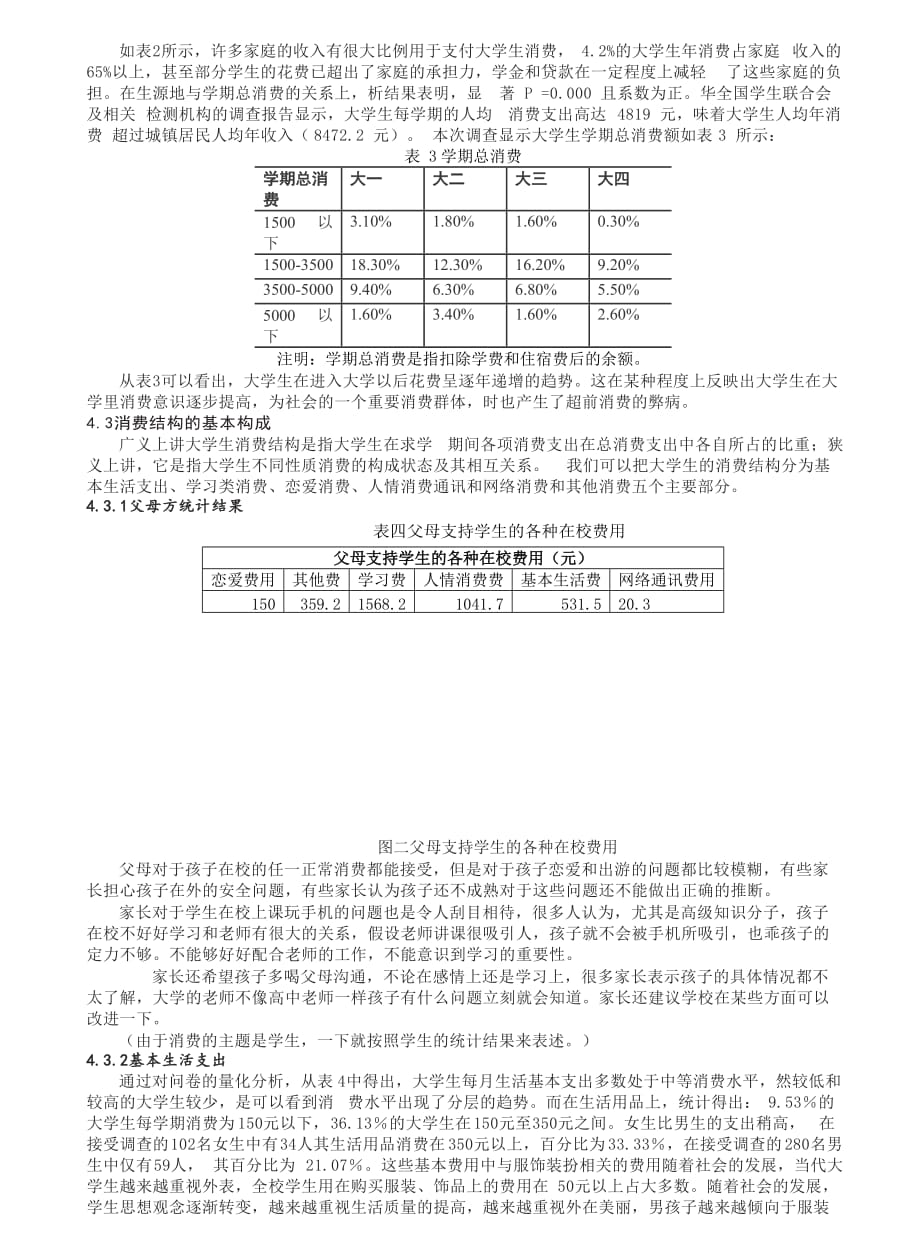 《精编》大学生消费现状调查与原因分析_第4页