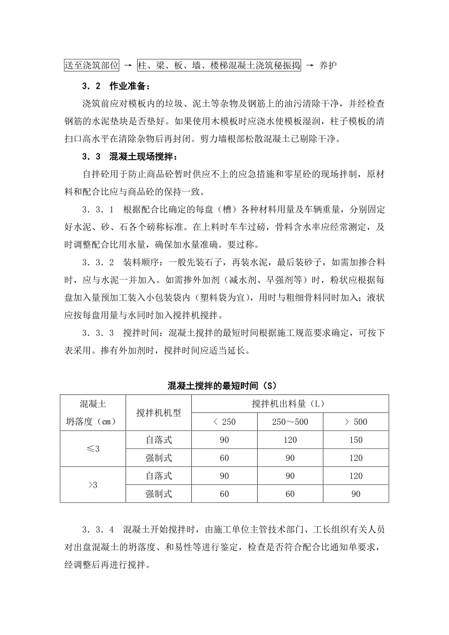 《精编》混凝土浇筑施工工艺标准解析_第4页