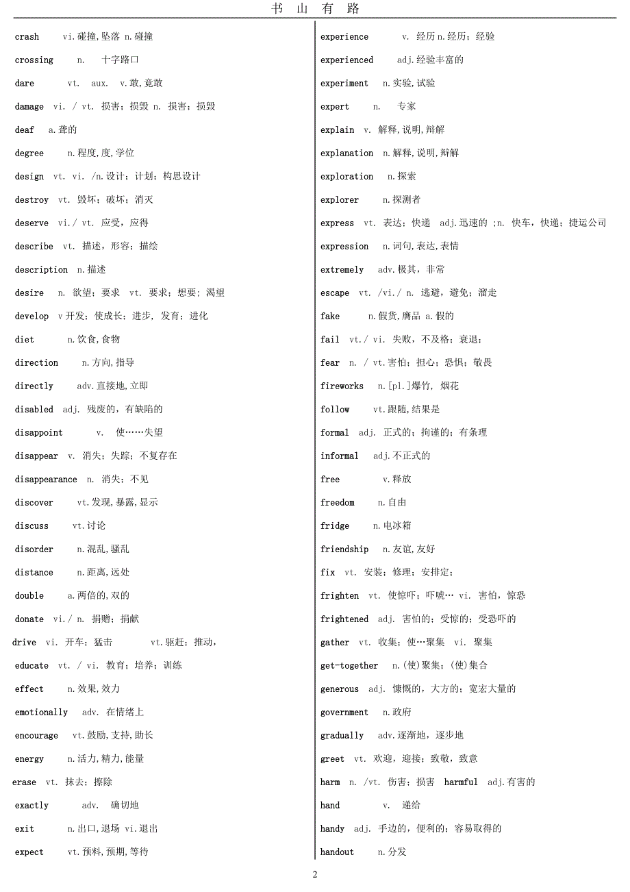 中考英语高频词汇()PDF.pdf_第2页