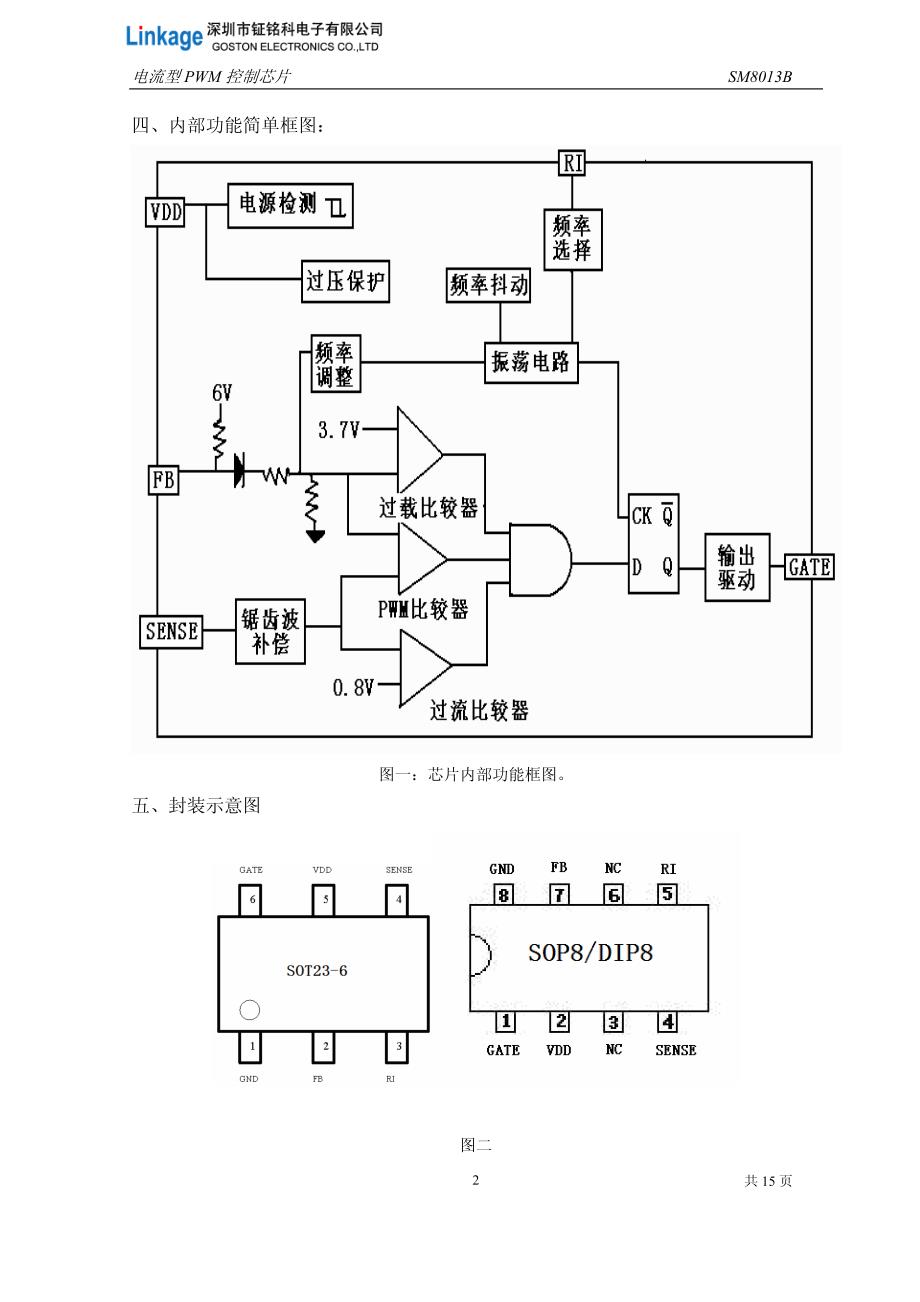 离线式开关电源ic-SM8013B电流型PWM控制芯片_第2页