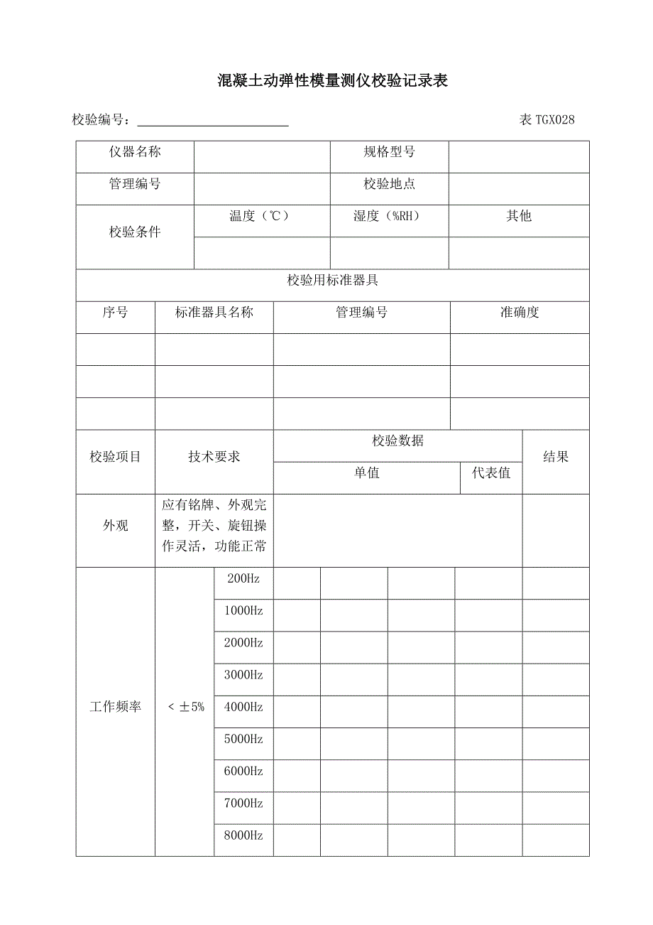 《精编》工程试验仪器设备校验方法及表格_第1页