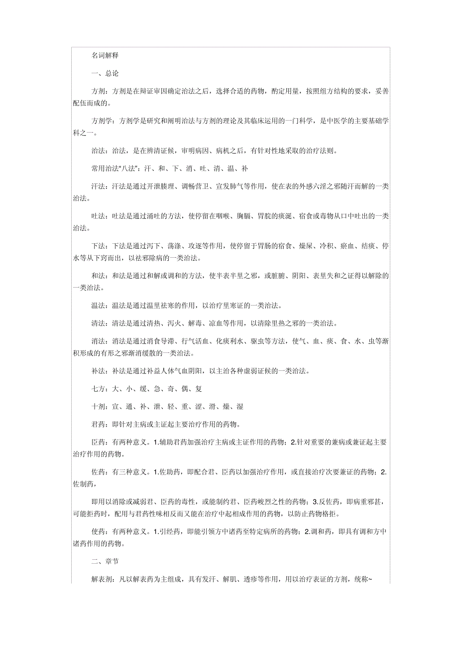 方剂学名词解释（完整版）._第1页