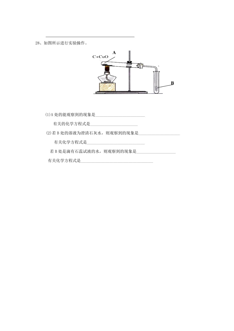 上海市上南中学南校2020届九年级化学下学期第一次质量检测试题（无答案） 新人教版五四制_第4页