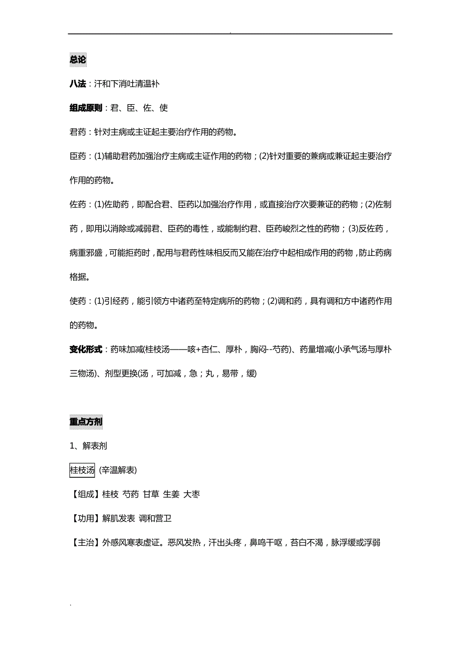 方剂学考试知识点归纳汇总._第1页