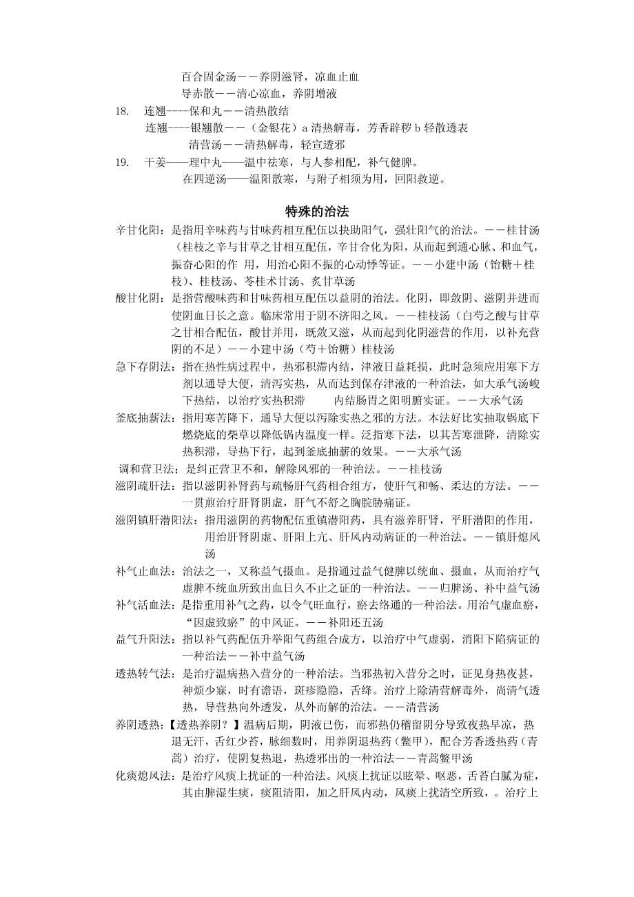 中医综合 方剂学分类归纳总结._第5页