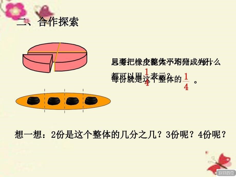 2016春五年级数学下册 第二单元《校园艺术节—分数的意义和性质》课件1 青岛版六三制_第5页