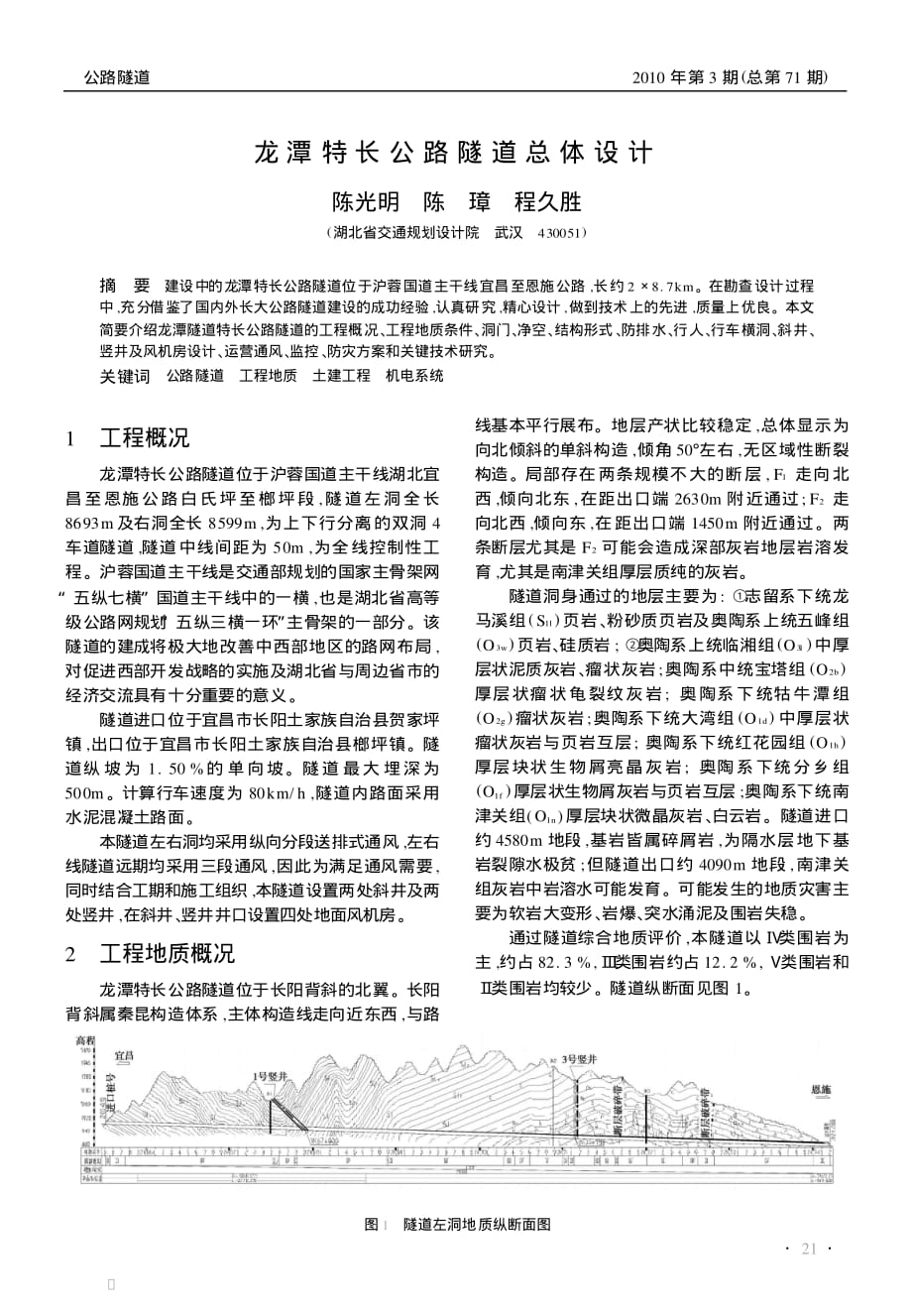 探讨龙潭特长公路隧道总体设计[公路隧道]_第1页