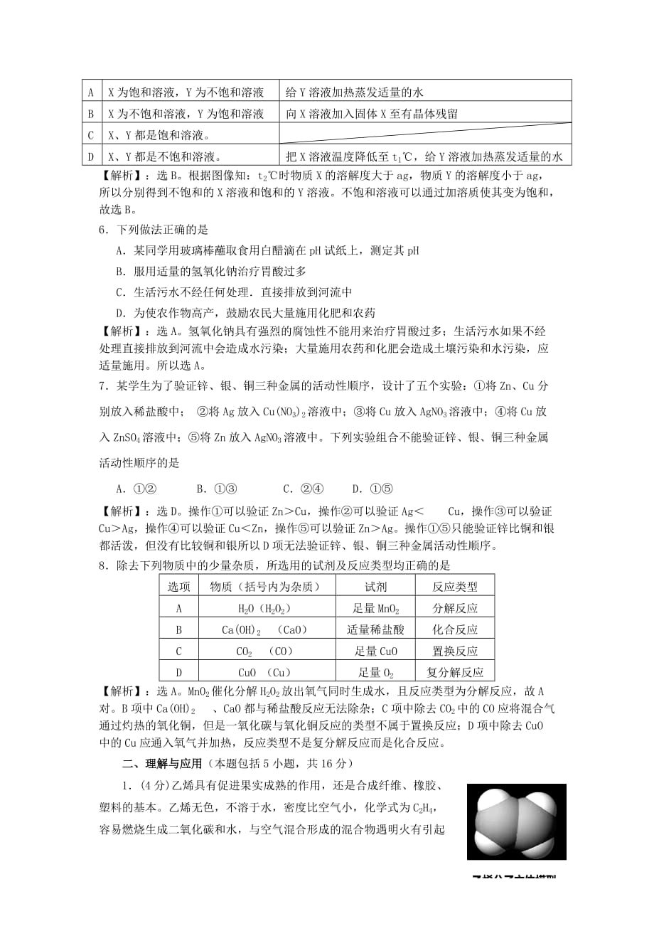 山东省德州市2020年中考化学真题试卷解析_第2页