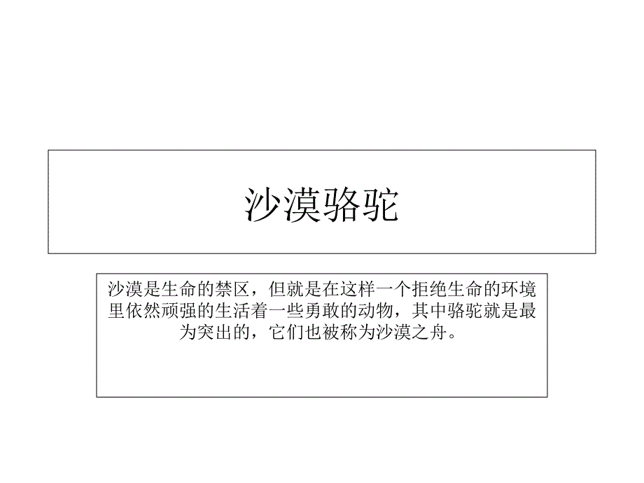 沙漠骆驼说课材料_第1页