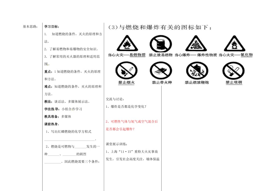 山东省德州市夏津县九年级化学上册7.1燃烧和灭火学案2无答案新版新人教版202005311134_第2页