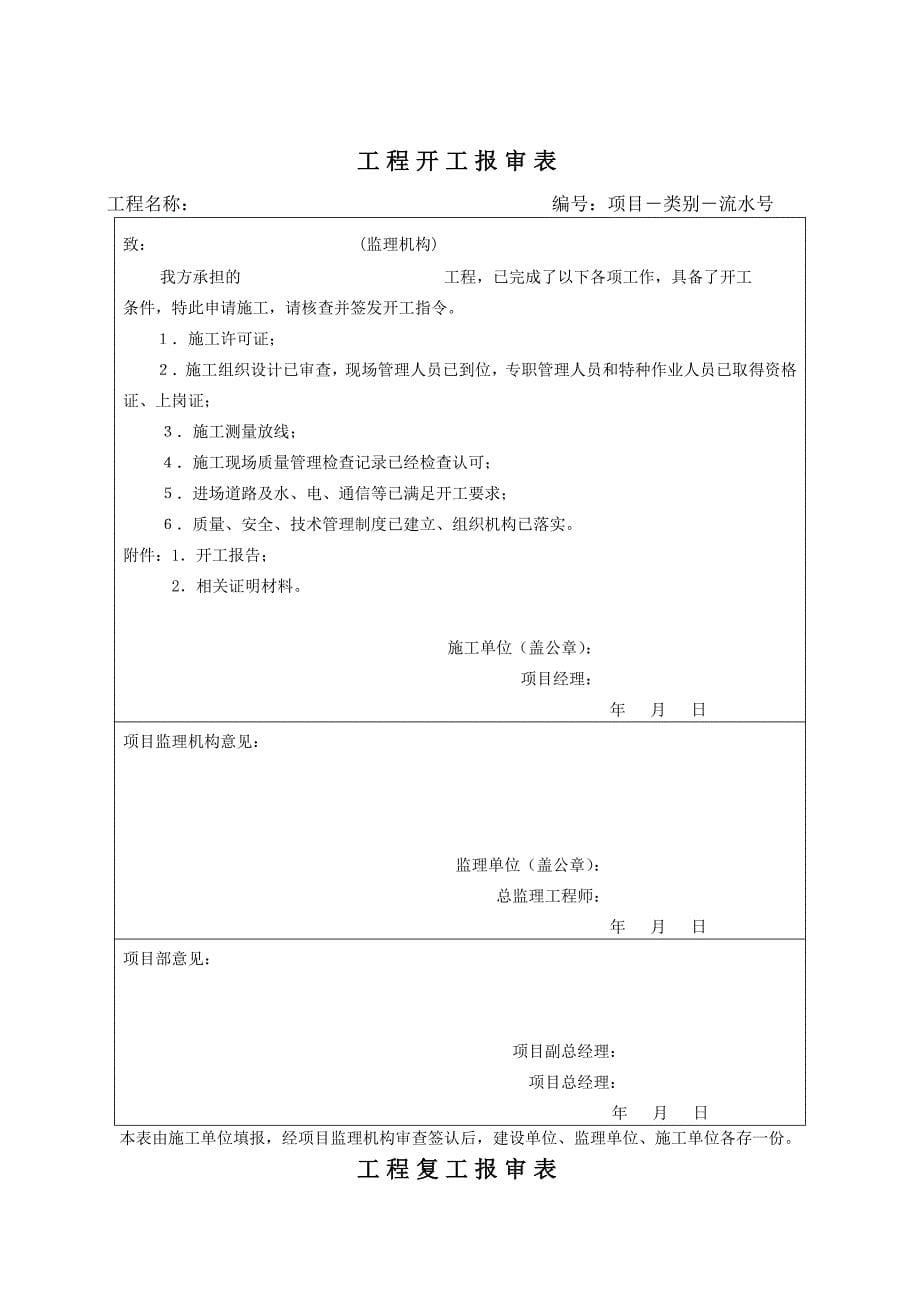 《精编》建筑项目工程管理表格_第5页