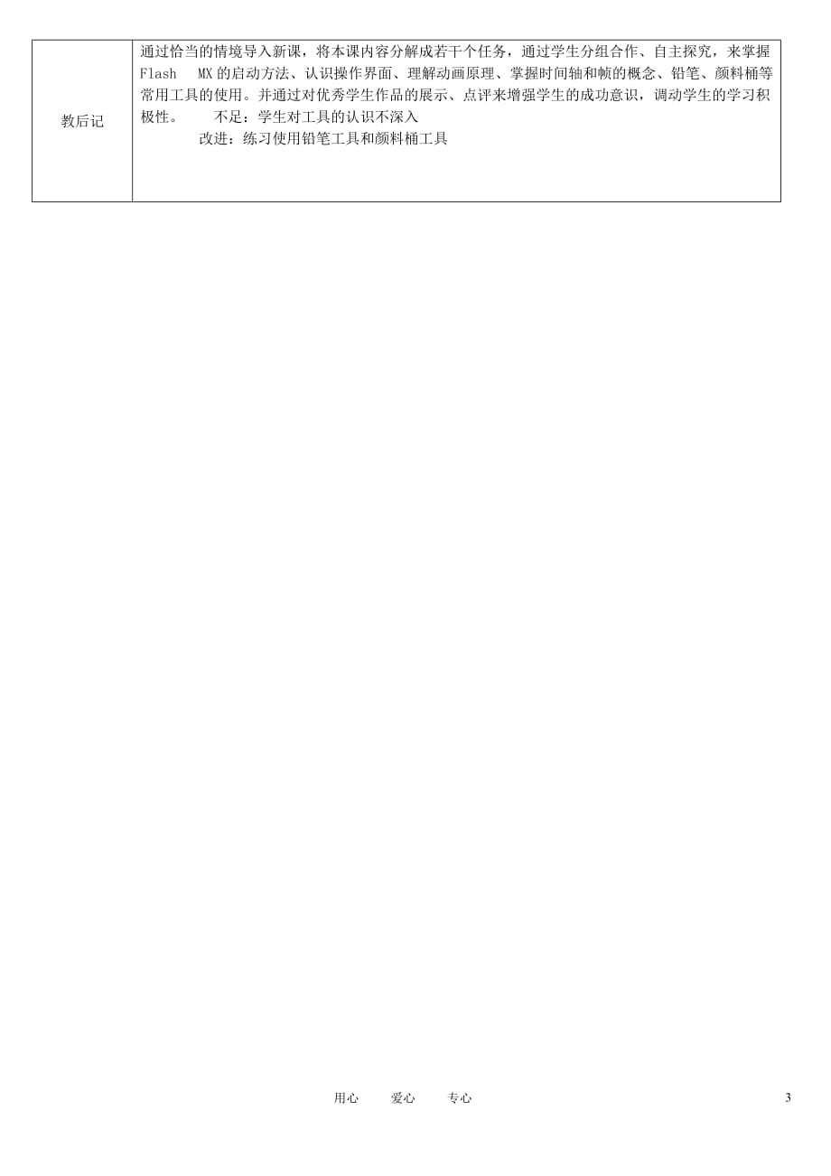 八年级信息技术上册 第一课 认识Flash MX教案 青岛版.doc_第3页